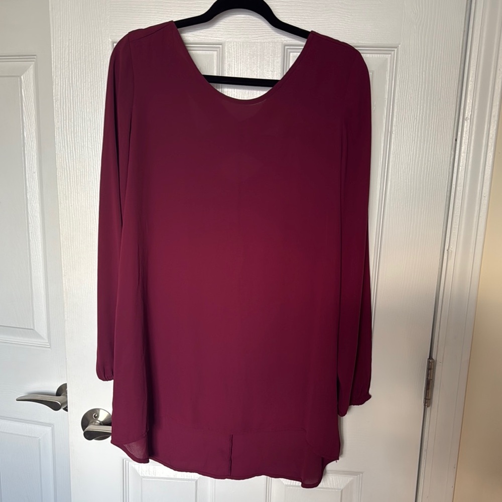 Women's Burgundy Blouse
